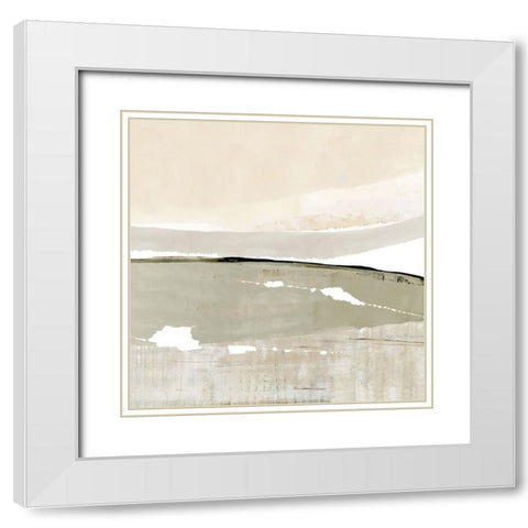 Limestone Flow II White Modern Wood Framed Art Print with Double Matting by Kouta, Flora