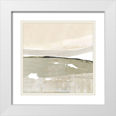 Limestone Flow II White Modern Wood Framed Art Print with Double Matting by Kouta, Flora