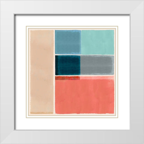 First Sight II White Modern Wood Framed Art Print with Double Matting by Kouta, Flora