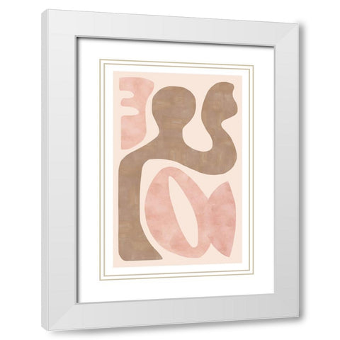 Equanimity I White Modern Wood Framed Art Print with Double Matting by Kouta, Flora