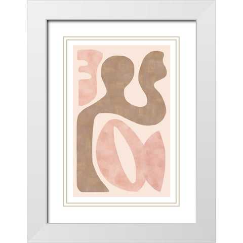 Equanimity I White Modern Wood Framed Art Print with Double Matting by Kouta, Flora