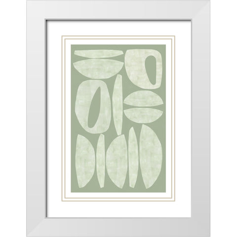 Equanimity III White Modern Wood Framed Art Print with Double Matting by Kouta, Flora