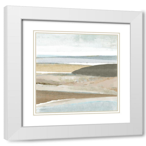 Brough Sands II White Modern Wood Framed Art Print with Double Matting by Kouta, Flora
