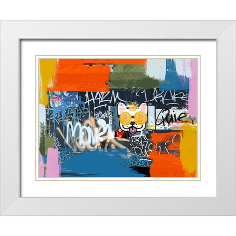 Street Art Project IV White Modern Wood Framed Art Print with Double Matting by Orlov, Irena