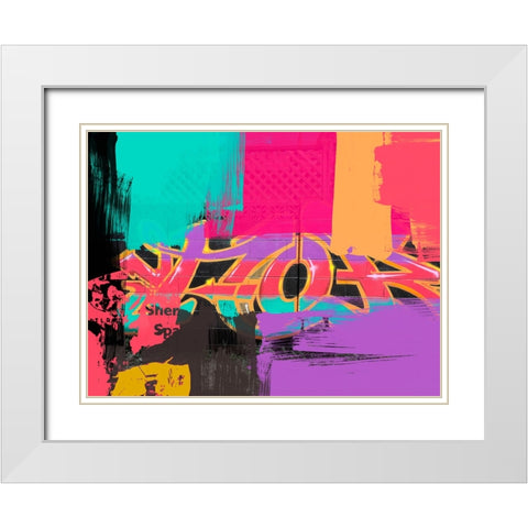 Street Art Project V White Modern Wood Framed Art Print with Double Matting by Orlov, Irena