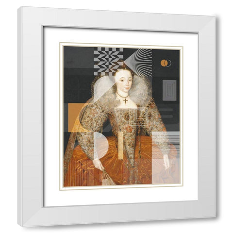 Lady Eleanor Percy, With a Touch of Modern White Modern Wood Framed Art Print with Double Matting by Orlov, Irena