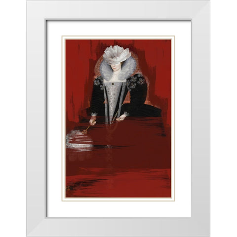 Lady in Black, With a Touch of Modern White Modern Wood Framed Art Print with Double Matting by Orlov, Irena