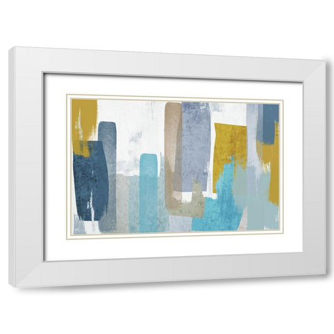 Geometric Shapes Composition I White Modern Wood Framed Art Print with Double Matting by Orlov, Irena