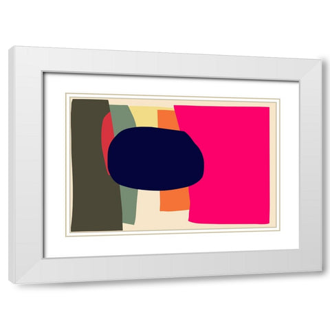 Geometric Shapes Composition IV White Modern Wood Framed Art Print with Double Matting by Orlov, Irena