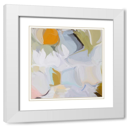 Dunes, Abstract Distressed Landscape I White Modern Wood Framed Art Print with Double Matting by Orlov, Irena