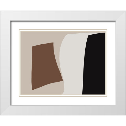 Organic Shapes and Lines XII White Modern Wood Framed Art Print with Double Matting by Orlov, Irena