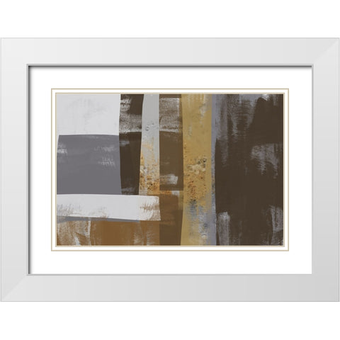 Glitch IX White Modern Wood Framed Art Print with Double Matting by Orlov, Irena