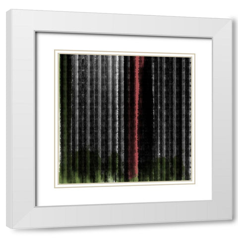 Downpour I White Modern Wood Framed Art Print with Double Matting by Schlotzhauer, Jim