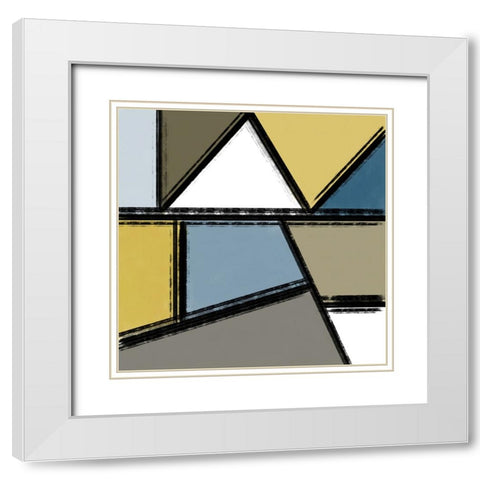 Conundrum I White Modern Wood Framed Art Print with Double Matting by Schlotzhauer, Jim