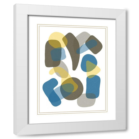 Floaters I White Modern Wood Framed Art Print with Double Matting by Schlotzhauer, Jim