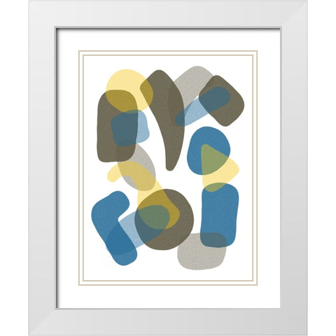 Floaters I White Modern Wood Framed Art Print with Double Matting by Schlotzhauer, Jim