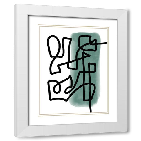 Hullabaloo II White Modern Wood Framed Art Print with Double Matting by Schlotzhauer, Jim