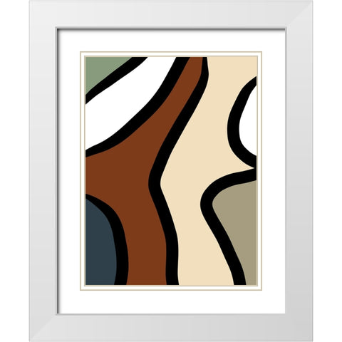 Taking Shape II White Modern Wood Framed Art Print with Double Matting by Schlotzhauer, Jim