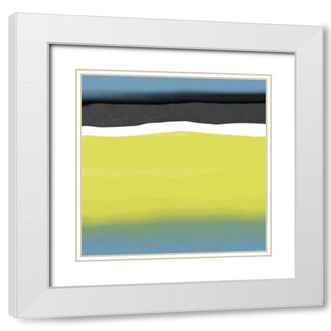 Delta Dawn White Modern Wood Framed Art Print with Double Matting by Schlotzhauer, Jim