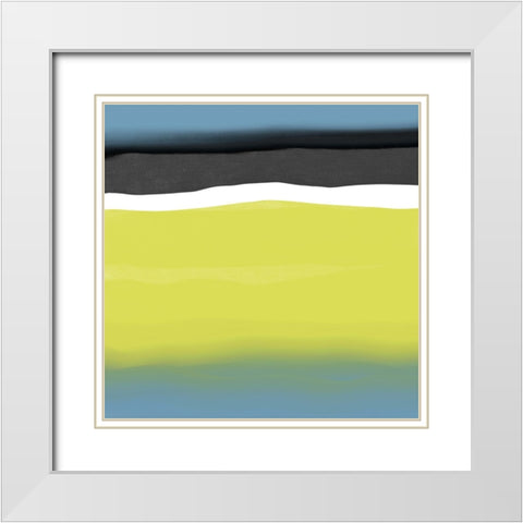 Delta Dawn White Modern Wood Framed Art Print with Double Matting by Schlotzhauer, Jim