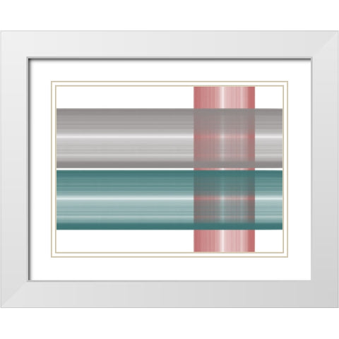 Axis I White Modern Wood Framed Art Print with Double Matting by Schlotzhauer, Jim