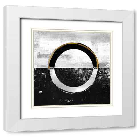 Noughtie I White Modern Wood Framed Art Print with Double Matting by Smith, Karen