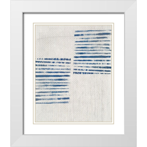 Linidge I White Modern Wood Framed Art Print with Double Matting by Smith, Karen