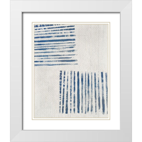 Linidge II White Modern Wood Framed Art Print with Double Matting by Smith, Karen