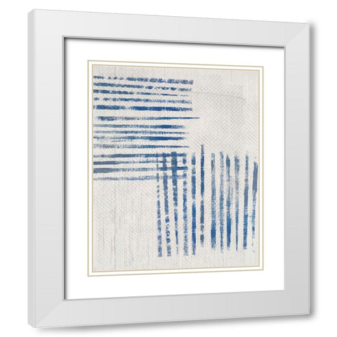 Linidge IV White Modern Wood Framed Art Print with Double Matting by Smith, Karen