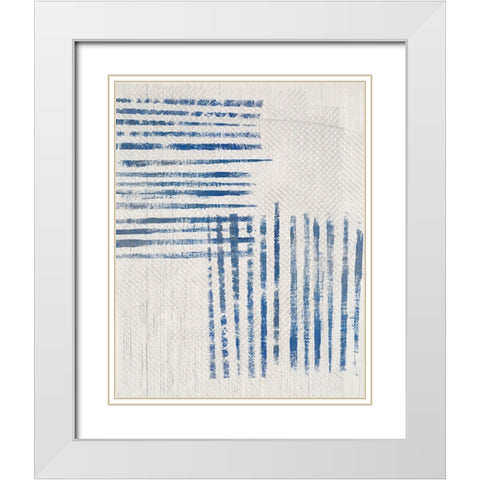 Linidge IV White Modern Wood Framed Art Print with Double Matting by Smith, Karen