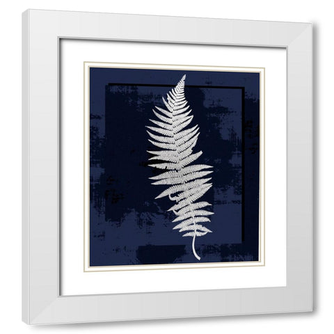 Silver Leaf I White Modern Wood Framed Art Print with Double Matting by Smith, Karen