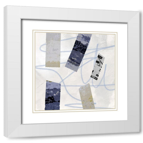 Sticky I White Modern Wood Framed Art Print with Double Matting by Smith, Karen
