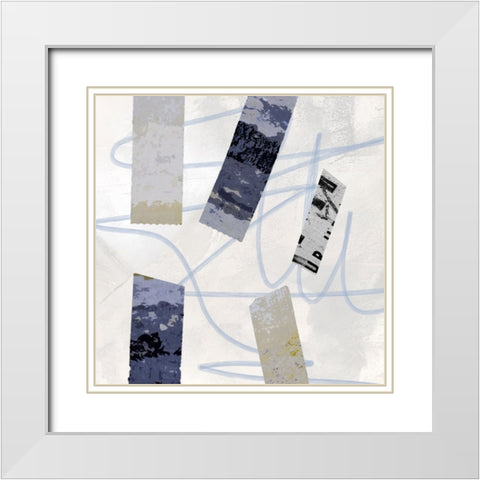 Sticky I White Modern Wood Framed Art Print with Double Matting by Smith, Karen