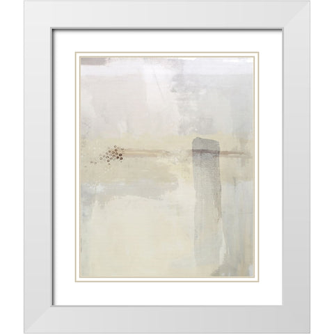 Tip Tone I White Modern Wood Framed Art Print with Double Matting by Smith, Karen