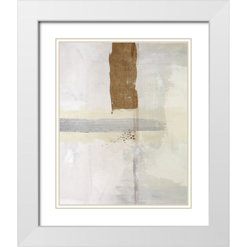 Tip Tone II White Modern Wood Framed Art Print with Double Matting by Smith, Karen