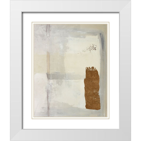 Tip Tone III White Modern Wood Framed Art Print with Double Matting by Smith, Karen
