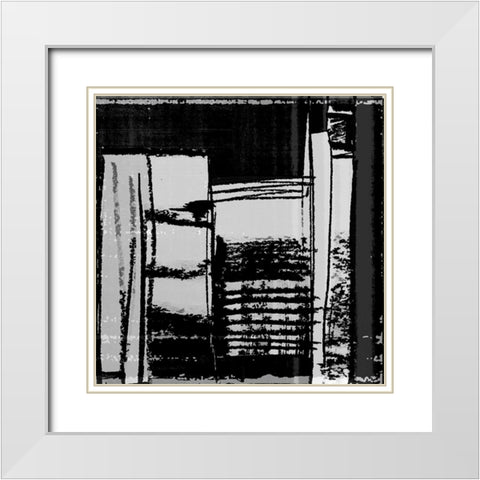 Blackout I White Modern Wood Framed Art Print with Double Matting by Smith, Karen