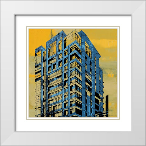 Archie I White Modern Wood Framed Art Print with Double Matting by Smith, Karen