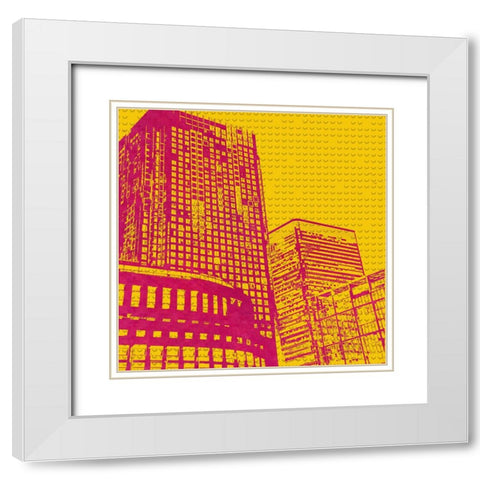 Leveller I White Modern Wood Framed Art Print with Double Matting by Smith, Karen