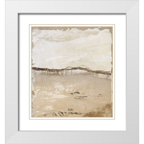 Crack and Groove I White Modern Wood Framed Art Print with Double Matting by Smith, Karen