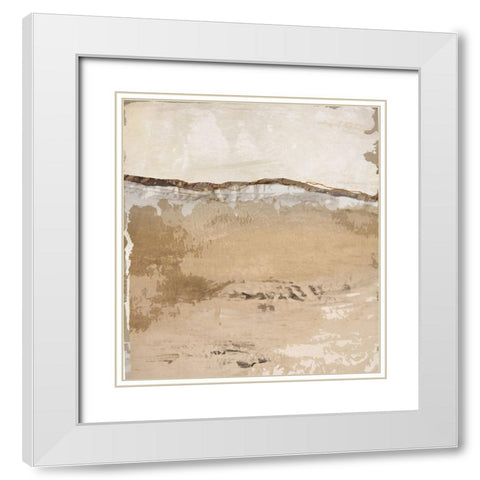Crack and Groove II White Modern Wood Framed Art Print with Double Matting by Smith, Karen