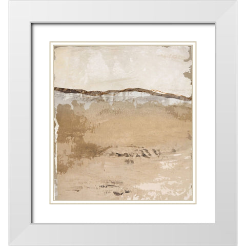 Crack and Groove II White Modern Wood Framed Art Print with Double Matting by Smith, Karen