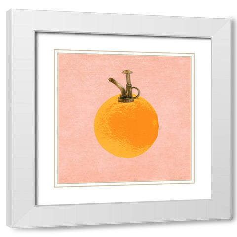 Express O White Modern Wood Framed Art Print with Double Matting by Smith, Karen