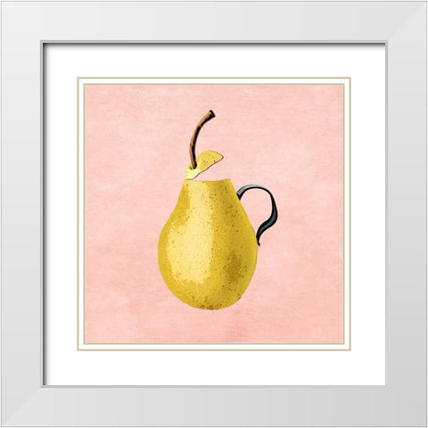 Pre Pear White Modern Wood Framed Art Print with Double Matting by Smith, Karen