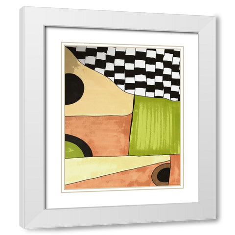 Checkpoint II White Modern Wood Framed Art Print with Double Matting by Smith, Karen