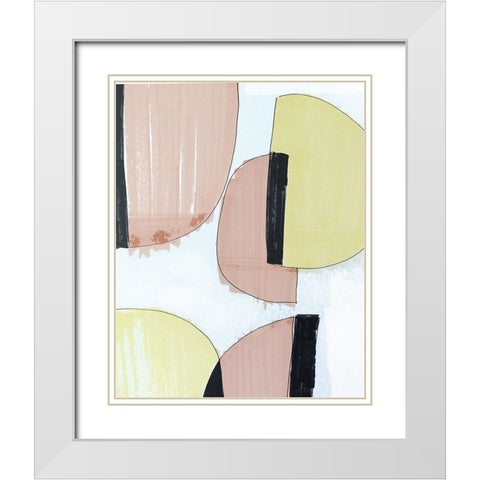 In Shape I White Modern Wood Framed Art Print with Double Matting by Smith, Karen