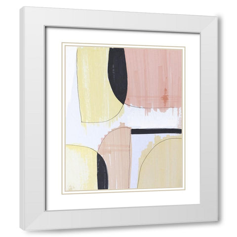 In Shape II White Modern Wood Framed Art Print with Double Matting by Smith, Karen