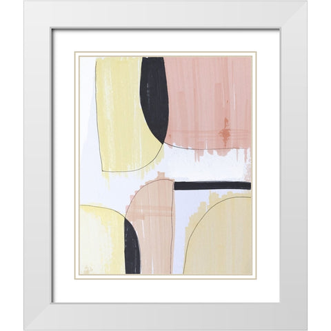 In Shape II White Modern Wood Framed Art Print with Double Matting by Smith, Karen