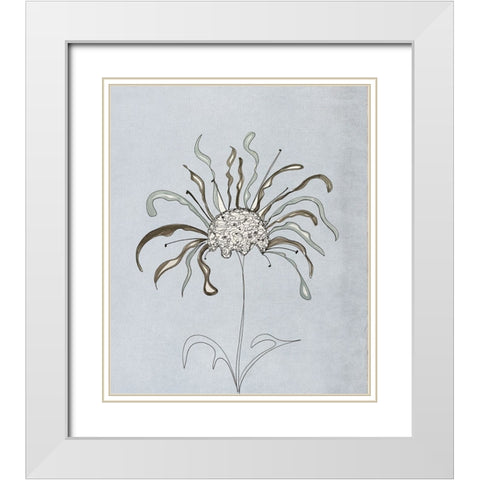 Wildfleur II White Modern Wood Framed Art Print with Double Matting by Smith, Karen