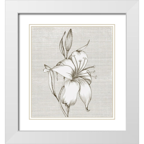 Sepia I White Modern Wood Framed Art Print with Double Matting by Smith, Karen